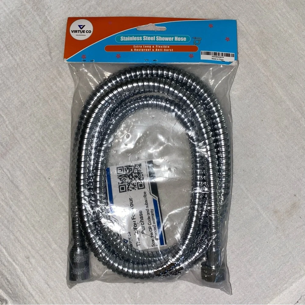 Virtue Co Stainless Steel Shower Hose Extra Long & Flexible